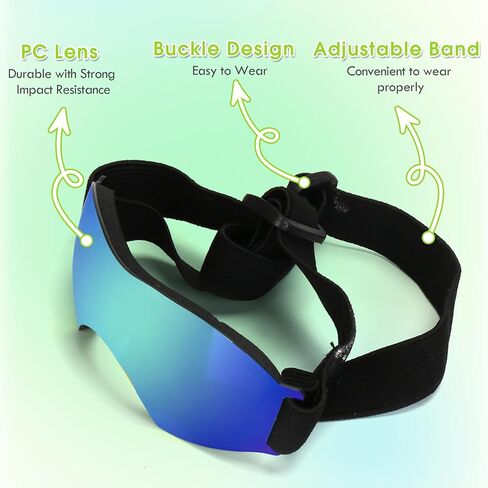 نظارات شمسية للكلاب الصغيرة، نظارات حماية من الأشعة فوق البنفسجية للكلاب الصغيرة إلى المتوسطة، نظارات مضادة للضباب للحيوانات الأليفة مضادة للرياح للجرو مع حزام قابل للتعديل (أزرق) in Kuwait