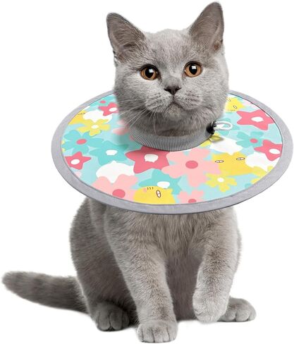 LOS ANDES Cat Recovery Collar, Adjustable Cat Protective Collar Alternative After Surgery, Protect Cat Neck Cones to Stop Licking Wound, Lightweight Elizabethan Collar for Kitten,Puppy in Kuwait