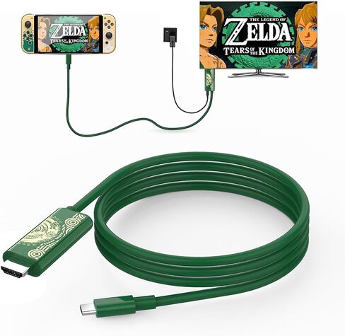 كابل Boreguse USB C إلى HDMI لجهاز Nintendo Switch/Switch Oled، قاعدة تبديل 2M/6.6FT مع إخراج 1080P@60 هرتز، منفذ شحن PD 100W، محول USB C إلى HDMI لأجهزة الكمبيوتر المحمول والكمبيوتر اللوحي والهاتف المحمول وSteamDeck in Saudi Arabia