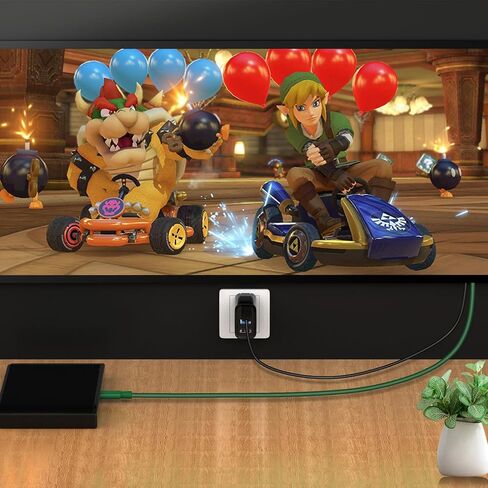 كابل Boreguse USB C إلى HDMI لجهاز Nintendo Switch/Switch Oled، قاعدة تبديل 2M/6.6FT مع إخراج 1080P@60 هرتز، منفذ شحن PD 100W، محول USB C إلى HDMI لأجهزة الكمبيوتر المحمول والكمبيوتر اللوحي والهاتف المحمول وSteamDeck in Saudi Arabia