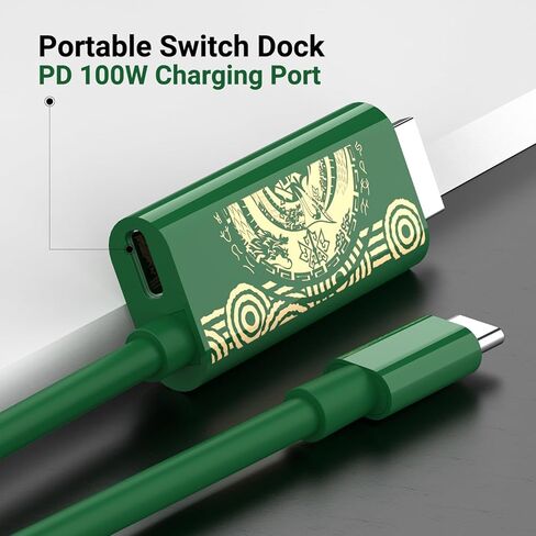 كابل Boreguse USB C إلى HDMI لجهاز Nintendo Switch/Switch Oled، قاعدة تبديل 2M/6.6FT مع إخراج 1080P@60 هرتز، منفذ شحن PD 100W، محول USB C إلى HDMI لأجهزة الكمبيوتر المحمول والكمبيوتر اللوحي والهاتف المحمول وSteamDeck in Saudi Arabia