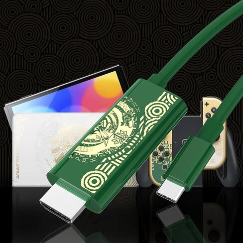كابل Boreguse USB C إلى HDMI لجهاز Nintendo Switch/Switch Oled، قاعدة تبديل 2M/6.6FT مع إخراج 1080P@60 هرتز، منفذ شحن PD 100W، محول USB C إلى HDMI لأجهزة الكمبيوتر المحمول والكمبيوتر اللوحي والهاتف المحمول وSteamDeck in Saudi Arabia