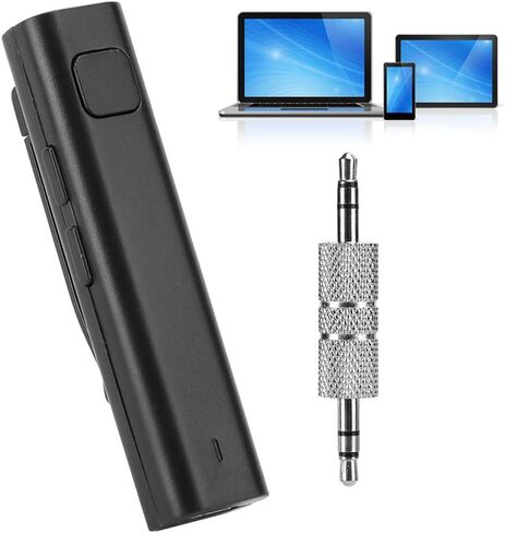 Bluetooth Aux Receiver for Car, Portable Car Audio Receiver Audio Adapter, volume adjustment, up and down track selection, voice prompts, Noise Cancelling, Music Streaming, for Car, Home(black) in Saudi Arabia