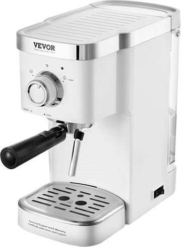 VEVOR Espresso Coffee Machine, 15Bar Semi-Automatic Espresso Maker with Milk Frother Steam Wand, Professional Cappuccino Latte Machine with High-Power Boiler & Removable Water Tank, NTC Control System in Saudi Arabia