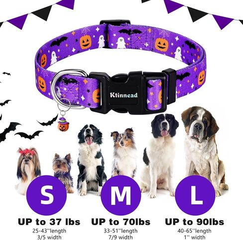Ktinnead Halloween Dog Collars, November 1st All Saints Dog Collar, Holiday Pet Collar Pet Gift Dog Collar with Cute Pendant for Small,Medium,Large Dogs,Male,Female in Kuwait