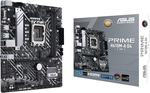 لوحة ام تجارية من اسوس برايم H610M-A D4-CSM LGA 1700 (الجيل الثاني عشر) مايكرو ايه تي اكس (منفذ PCIe 4.0، DDR4، 2xM.2، شبكة LAN 1GB، منافذ USB 3.2 الجيل الثاني، DP/HDMI/D-Sub، رأس SPI-TPM، ACCE) in Saudi Arabia