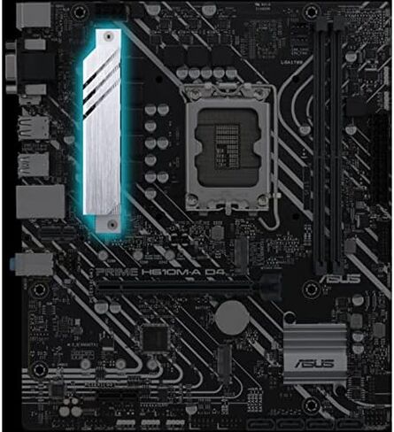 لوحة ام تجارية من اسوس برايم H610M-A D4-CSM LGA 1700 (الجيل الثاني عشر) مايكرو ايه تي اكس (منفذ PCIe 4.0، DDR4، 2xM.2، شبكة LAN 1GB، منافذ USB 3.2 الجيل الثاني، DP/HDMI/D-Sub، رأس SPI-TPM، ACCE) in Saudi Arabia