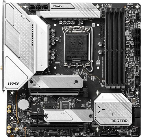 MSI لوحة ام للالعاب B660M مورتر واي فاي DDR4 من ماج (ام ايه تي اكس، انتل كور الجيل 12، مقبس ال جي ايه 1700، DDR4، منفذ PCIe 4، شبكة LAN 2.5G، فتحات M.2، واي فاي 6) in Saudi Arabia