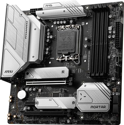 MSI لوحة ام للالعاب B660M مورتر واي فاي DDR4 من ماج (ام ايه تي اكس، انتل كور الجيل 12، مقبس ال جي ايه 1700، DDR4، منفذ PCIe 4، شبكة LAN 2.5G، فتحات M.2، واي فاي 6) in Saudi Arabia