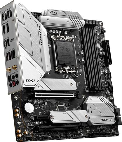MSI لوحة ام للالعاب B660M مورتر واي فاي DDR4 من ماج (ام ايه تي اكس، انتل كور الجيل 12، مقبس ال جي ايه 1700، DDR4، منفذ PCIe 4، شبكة LAN 2.5G، فتحات M.2، واي فاي 6) in Saudi Arabia