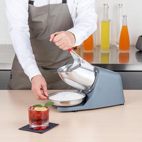 ماكينة حلاقة الثلج Hi Tek من Restaurantware، ماكينة مخروط الثلج - 143.3 رطل في الساعة، 350 وات، ماكينة صنع الثلج ذات الحلاقة الرمادية، شفرتان، تتضمن مدخل ووعاء قابلين للفصل، للأغراض المنزلية أو التجارية in Saudi Arabia