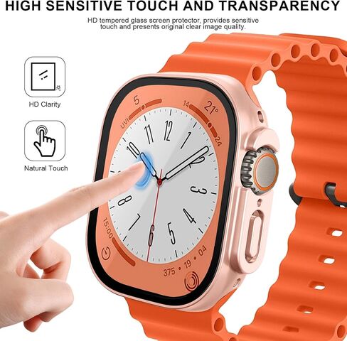 6 Pack Case for Apple Watch SE 3 42mm with Tempered Glass Screen Protector, Hard PC Ultra-Thin HD Scratch-Proof Full Protection Bumper Cover for iWatch 42mm Accessories (6 Colors) in Saudi Arabia