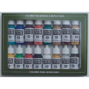 Vallejo - Model Color Medieval Colors Set | Modeling Acrylic Paints | 16 Bottles x 18 ml (0.60 fl.oz.)