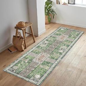 YARNSCAPE Vintage 3' x 5 ' Washable Area Rug - Stylish Indoor Rug for Living, Dining or Bedroom - Lightweight Carpet with Non-Slip Backing - Foldable for Easy Placement and Maintenance - Grey