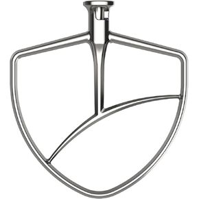 GVODE Flat Beater for KitchenAid 5Plus-6 Qt Bowl-Lift Stand Mixer, Stainless Steel Paddle Attachment for Kitchenaid Mixer, Dishwasher Safe