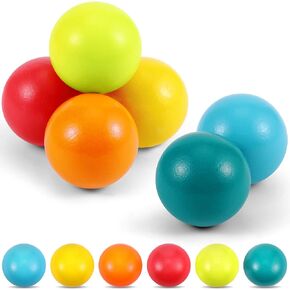 Bucherry 12 Pcs Montessori Wooden Balls 1.8 Inch Wooden Replacement Ball Educational Counting Toys Preschool Learning Material for Montessori(Mixed Color)