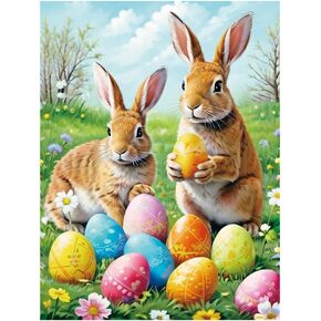 100 Piece Jigsaw Puzzle for Kids Age 4-8 Gift Family Time Easter, Christmas Puzzle (Easter Bunnies)