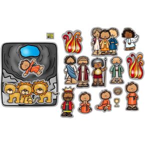 Daniel & Lions Den Felt Figures for Bible Flannel Board Stories Fiery Furnace Young Daniel