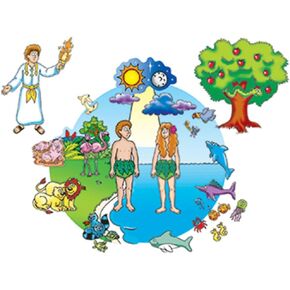 Little Folk Visuals Beginners Bible: Creation Precut Flannel/Felt Board Figures, 17 Pieces Set