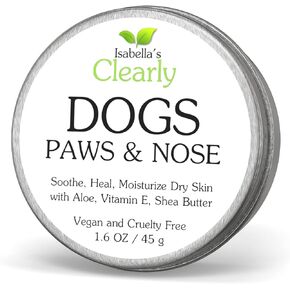 Isabella's Clearly Paws for Dogs, Soothing Balm for Dry, Irritated, Red Itchy Paws and Noses | Moisturize and Protect with Aloe, Vitamin E, Shea Butter | Natural Pet Products Made in USA (Unscented)