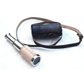 6'' Brass Handheld Telescope Nautical Pirate Spyglass Adventure Navigation monocular for Kids Collapsible Hiking Outdoors Decorative Telescope