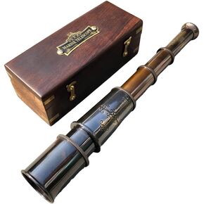 Brass Dollond London Telescope Functional Engraved Marine Pirate Celestial Viewing Telescope Wonderful Gift for Travelers Adventure Enthusiasts