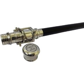 Walking Wood Cane-Brass Telescope Walking Stick- Hidden Spy Telescope Handle Rustic Vintage Home Decor Gifts