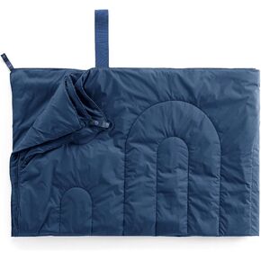 Huzi Infinity Travel - Packable Blanket - Puffy - for Travel Outdoor Picnic Trip Camping Beach - 57 x 38 (Navy)