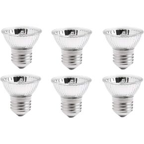 UVA UVB Reptile Light 25W UVA + UVB Full Spectrum Sun Lamp UV Heating Lamp for Turtle Aquarium Aquatic Reptile Lizard,E27/E26 Base,110V,25W,Pack of 6