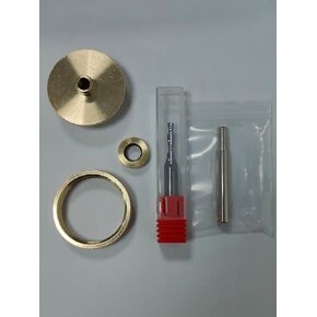 Router Bits 9500 Solid Brass Inlay Kit Replacement for Whiteside 9500 with Downcut Solid Carbide Spiral 1/8 Cutting for Custom Inlay Templates