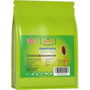 with Natural Dried Crickets (8oz) All Natural 100% Non-GMO, Food for Breaded Dragons, Chicken, Fish, Ducks, Wild Birds, Turtles, Hedgehogs