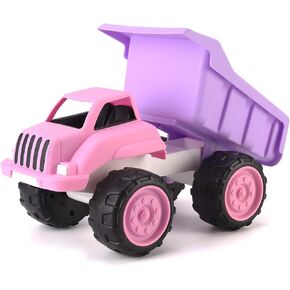 Liberty Imports Big Plastic Dump Truck in Pink Color for Toddlers and Girls - Large Tilting Dumper, Free Play Toy Vehicle for Kids Indoor and Outdoor Imaginative Play