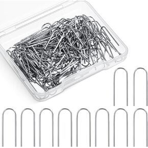 200Pcs High Temperature Nichrome Wire for Ceramic, Jump Rings for Jewelry Making, 21 Gauge with Plastic Storage Box, U Hanger Hook for DIY Pendant Ornament Fusing Wire for Ceramic Kiln Glass in Kuwait