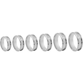 36pcs 6 Sizes Stainless Steel Blank Core Ring Size 7/8/9/10/11/12 Core Finger Ring Blanks Hypoallergenic Inlay Ring Round Grooved Empty Ring Blanks for Inlay Ring Jewelry Wedding Band Making(3 Colors)