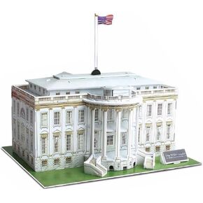 The White House 3D Puzzle - Architectural Puzzles for Adults and Kids - Building Model DIY Kit, 35 Pieces