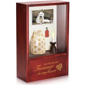 Dog Memorial Gifts - Dog Urns for Ashes Memorial Display Case, Pet Memorial Shadow Box Pet Sympathy Gifts for Loss of Dog - Best Friends are Never Forgotten
