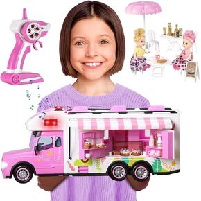 Remote Control Car for Girls, Pink RC Car with Doll and Sticker for Ages 6-10 Years Old Girls, 80 mins with Rechargeable Battery, 1:16 Scale 2.4Ghz, ,OX11S Perfect Christmas Birthday Gifts for Grils