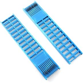 JCBIZ Fishing Leader Holder 2pcs Fishing Rig Board Blue Plastic Double Side Spring Hooks Storage Catch Holder Carp Fly Fishing Tackle Accessories