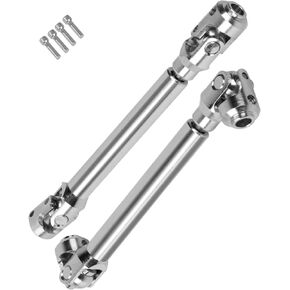 77-101MM Universal Drive Shaft Axles Upgrades Part for 1/10 Axial SCX10 SCX10 II Redcat D90 Gen7 /Pro RC4WD GEN8 RC Crawler,2PCS #45 Steel Driveshaft Hop-Ups,Silver