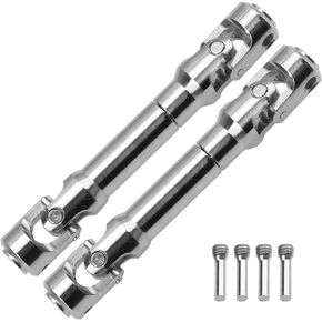 2Pcs Vgoohobby Universal Drive Shaft RC Crawler Driveshaft Compatible with Traxxas TRX4 Axial SCX10 AXI03007 Redcat Gen7 RC4WD D90 TF2 1/10 RC Crawler Car (Silver,68-86mm)