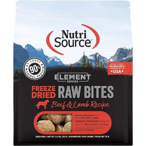 NutriSource Element Series Beef and Lamb Freeze Dried Raw Bites, 2.5 Ounce (Pack of 1)