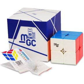 CuberSpeed YJ MGC 2X2 M Stickerless Speed Cube YJ MGC Magnetic 2X2X2 Cube Puzzle