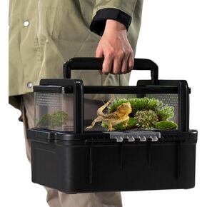 Small Pet Carrier for Travel, Amphibians Habitat Terrarium Kits, Guinea Pig Carrier Lizard Bird Rabbit Carrier Cage with Tweezer Bowl for Spider Gecko Chameleon Snake Frog in Kuwait