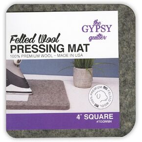 Gypsy Quilter Felted Wool Pressing Mat 4"x4"x0.5", Made in USA