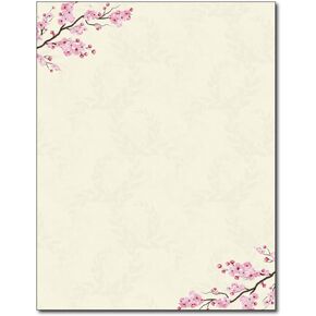 Cherry Blossoms Stationery Paper - 80 Sheets