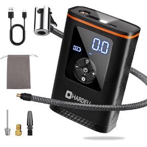 HARDELL Tire Inflator Portable Air Compressor, 150PSI Air Pump with Digital Pressure Gauge, Electric Air Compressor for Car Tires, Motorcycle, Bike and Ball