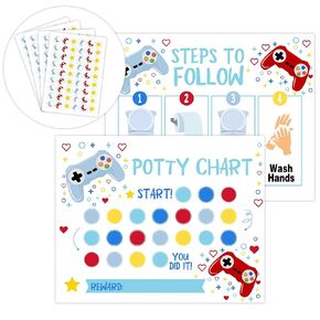 Potty Training Sticker Chart, Astronaut Potty Reward Sticker Chart for Toddlers Boys Girls, 10 Sheets Training Chart with 216 Stickers, Toilet Time for Kids School Teaching or Home Training-04