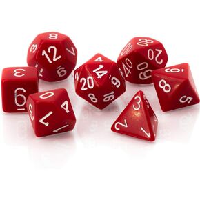 Chessex CHX25404 Dice-Opaque Red/White Set