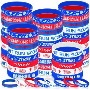 Shappy 200 Pcs Silicone Baseball Bracelets Rubber Motivational Bracelets Inspirational Baseball Wristbands with Quotes Motivational Wristbands Baseball Party Favors for Teens Adults Gifts, 8 Styles