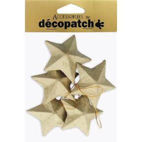 décopatch Mache Star للتعليق، 3 × 8 × 8 سم، بني، 5 عبوات